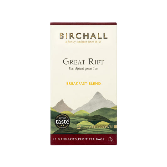 A bright and brilliant breakfast tea that’s delicious, strong and bursting with full flavour. A winner of multiple Great Taste Awards and Rainforest Alliance Certified™.  It is sourced exclusively from estates across East Africa, from Rwanda through to the Great Rift Valley in Kenya, where the very best teas are to be found.